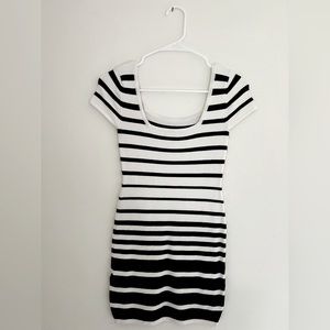Bebe Apparel | Black and White Striped Mini Dress | Color: Black/White | Size: S
